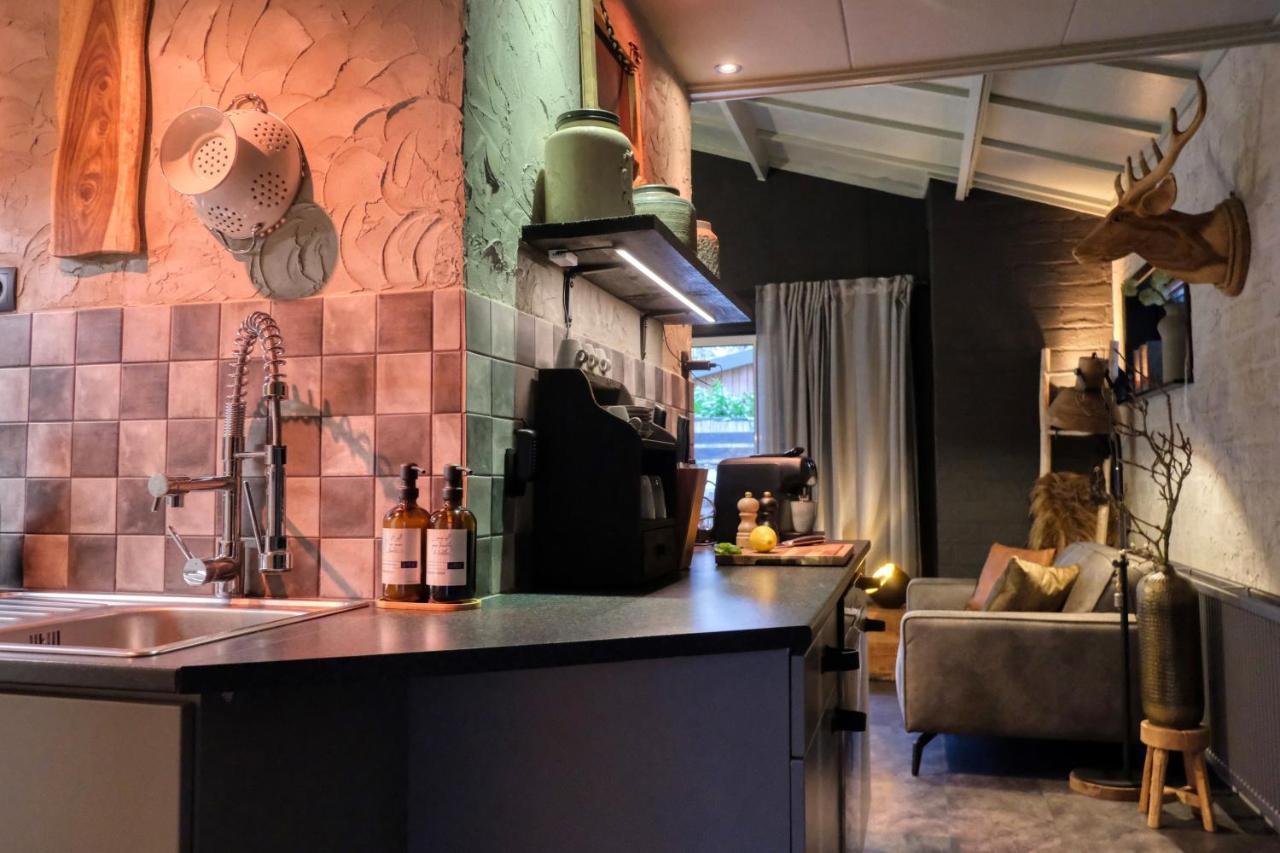 Lodge In Een Bosrijke Omgeving Met Hottub & Sauna Opt Rheezerveen Exterior photo