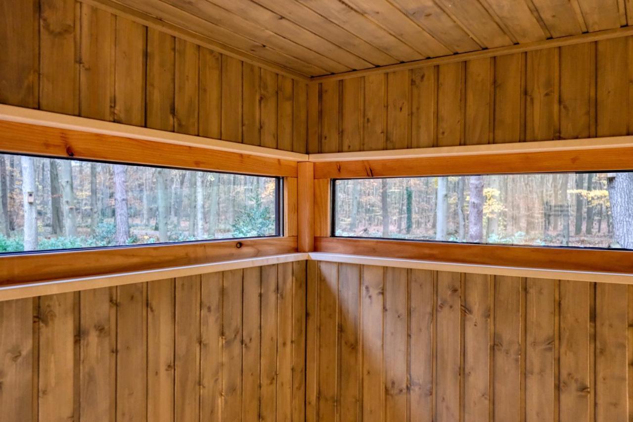 Lodge In Een Bosrijke Omgeving Met Hottub & Sauna Opt Rheezerveen Exterior photo