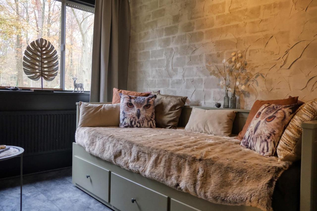 Lodge In Een Bosrijke Omgeving Met Hottub & Sauna Opt Rheezerveen Exterior photo